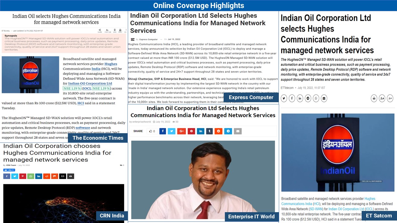 Additional news coverage for IOCL press release